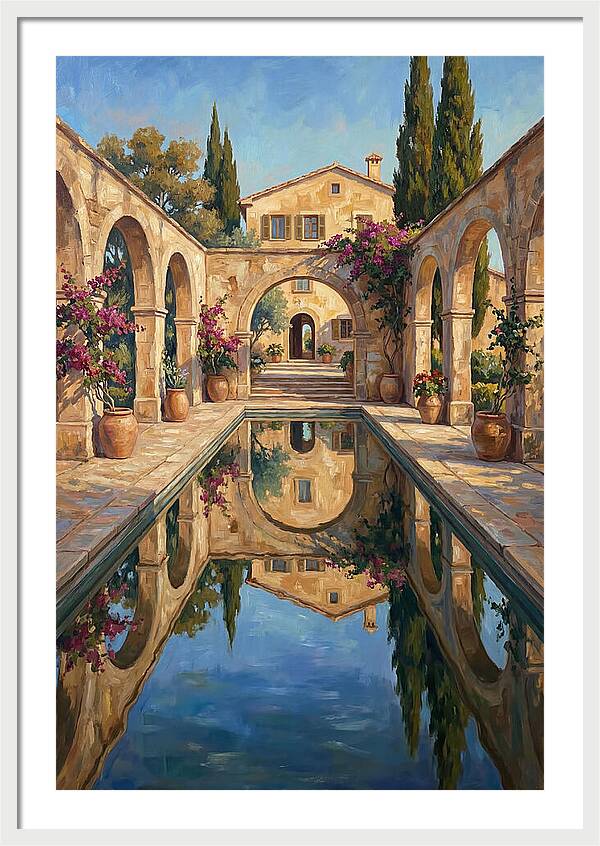 Reflecting Pool In The Mediterranean