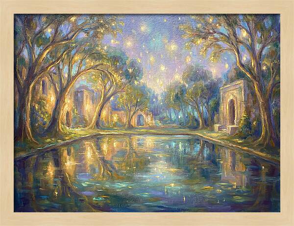 Reflecting Pool Under Stars