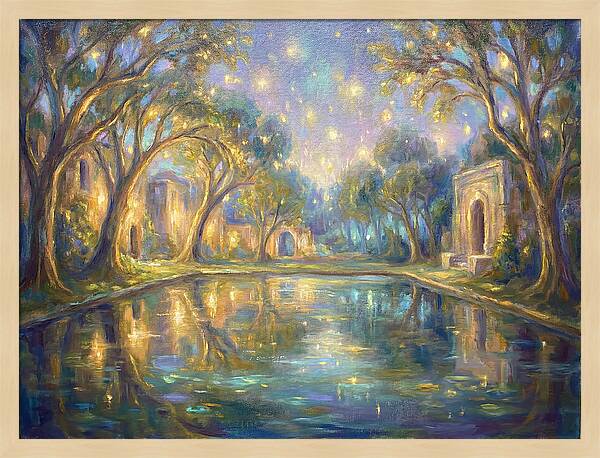 Reflecting Pool Under Stars