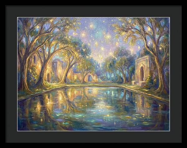 Reflecting Pool Under Stars