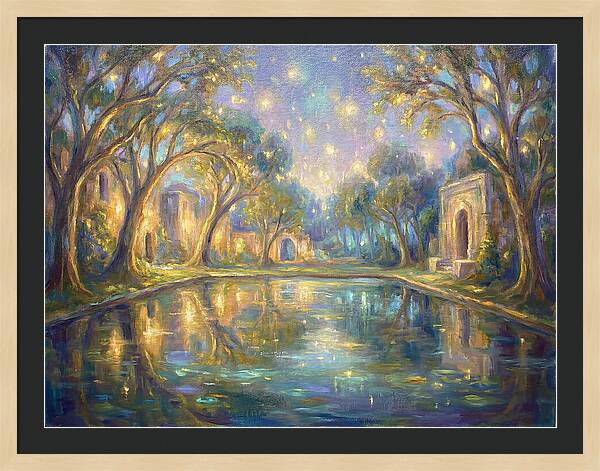 Reflecting Pool Under Stars