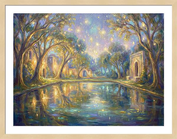 Reflecting Pool Under Stars