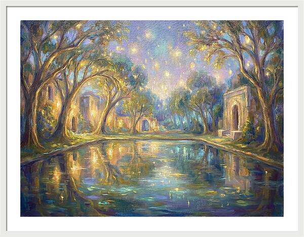 Reflecting Pool Under Stars