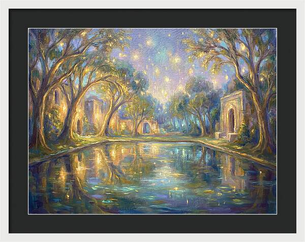 Reflecting Pool Under Stars