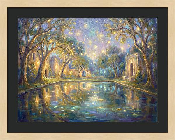 Reflecting Pool Under Stars