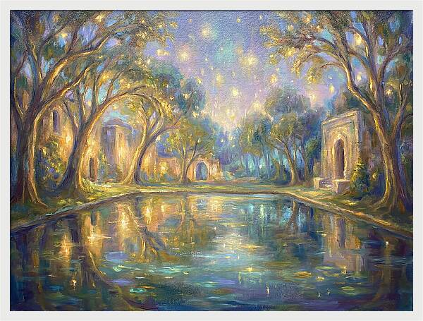 Reflecting Pool Under Stars