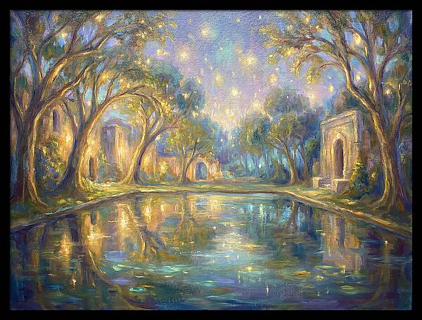 Reflecting Pool Under Stars