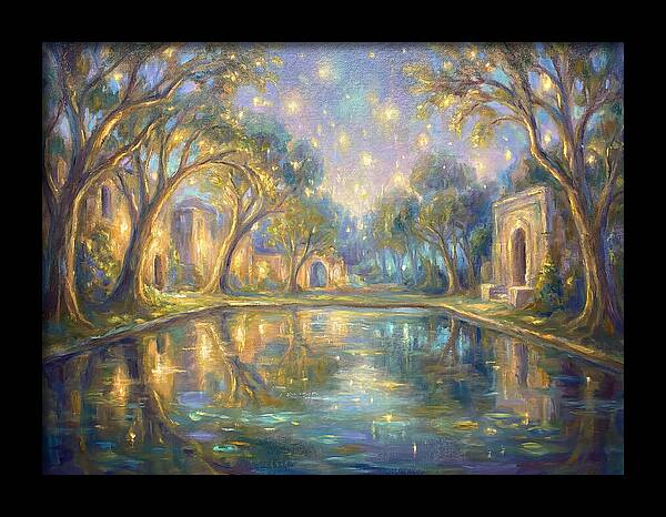 Reflecting Pool Under Stars