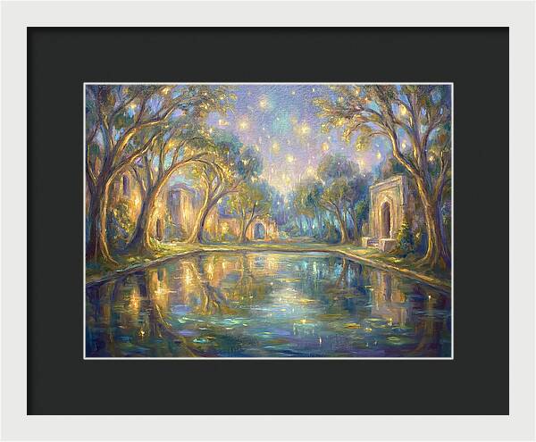 Reflecting Pool Under Stars