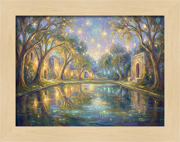 Reflecting Pool Under Stars