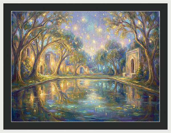 Reflecting Pool Under Stars