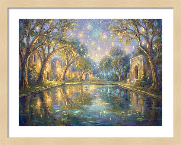 Reflecting Pool Under Stars