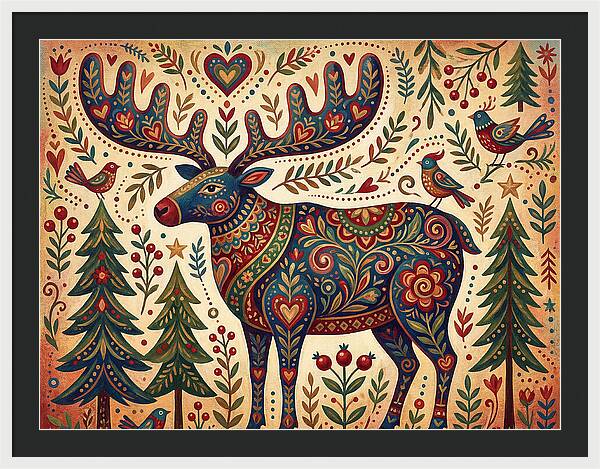 Reindeer Folk Art
