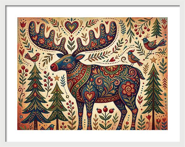 Reindeer Folk Art