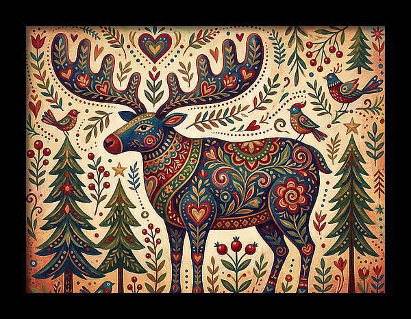 Reindeer Folk Art