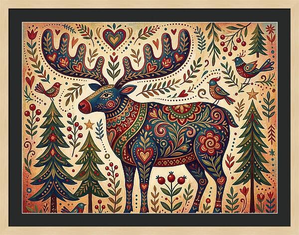 Reindeer Folk Art