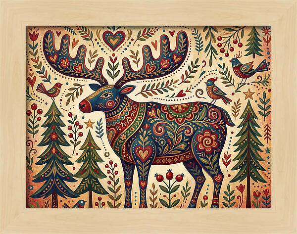 Reindeer Folk Art