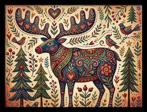 Reindeer Folk Art