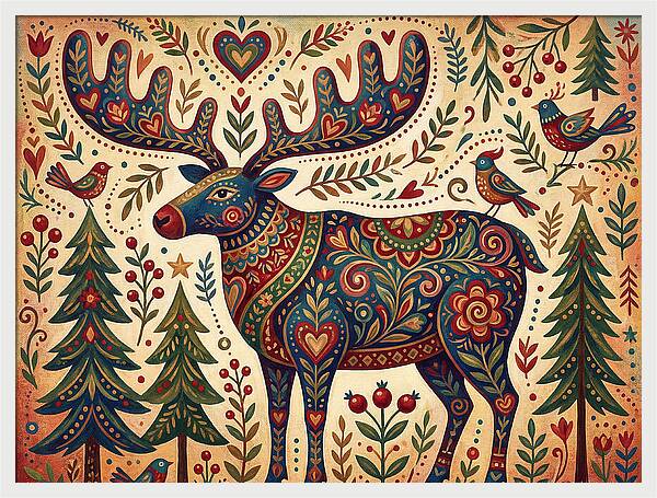 Reindeer Folk Art