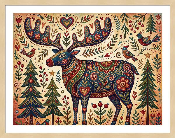 Reindeer Folk Art