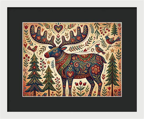 Reindeer Folk Art