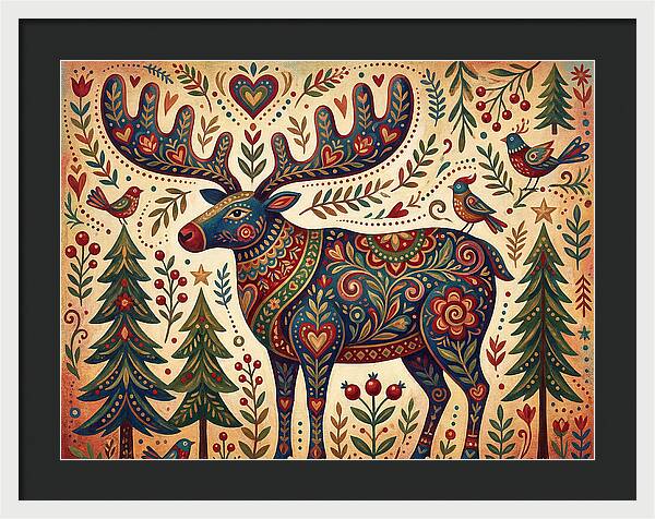Reindeer Folk Art