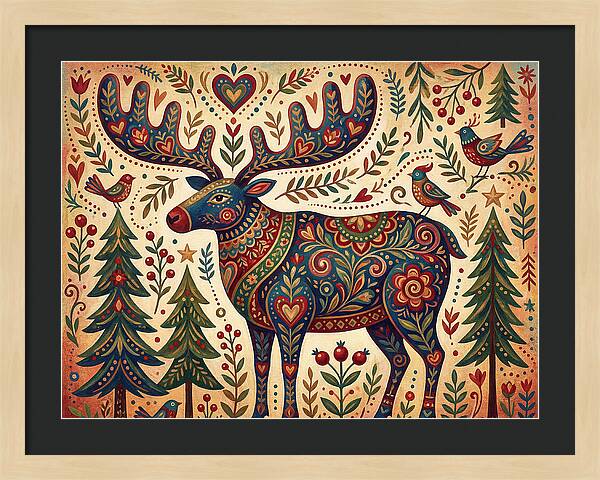 Reindeer Folk Art