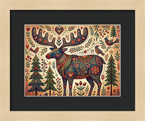 Reindeer Folk Art