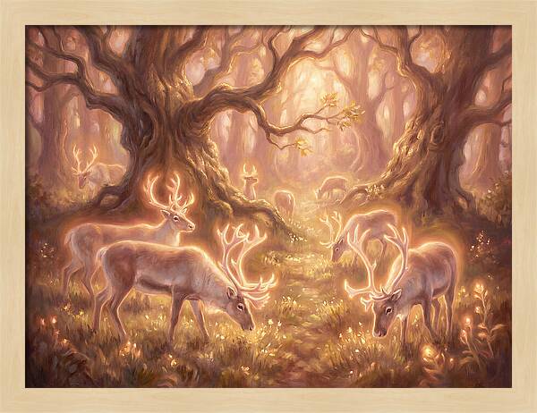 Reindeer In Enchanted Forest