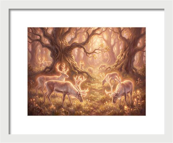 Reindeer In Enchanted Forest