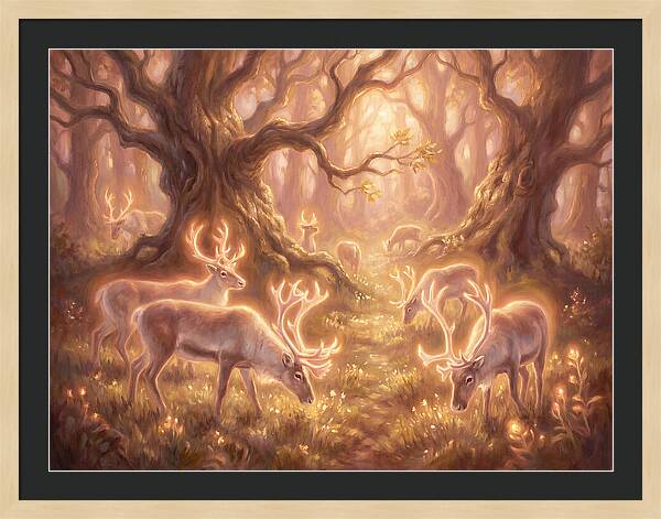 Reindeer In Enchanted Forest