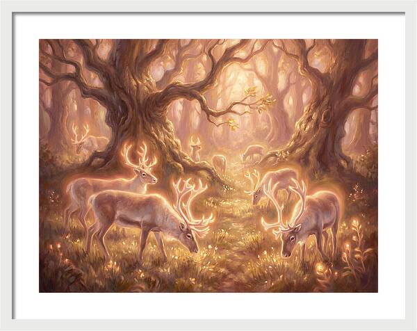 Reindeer In Enchanted Forest