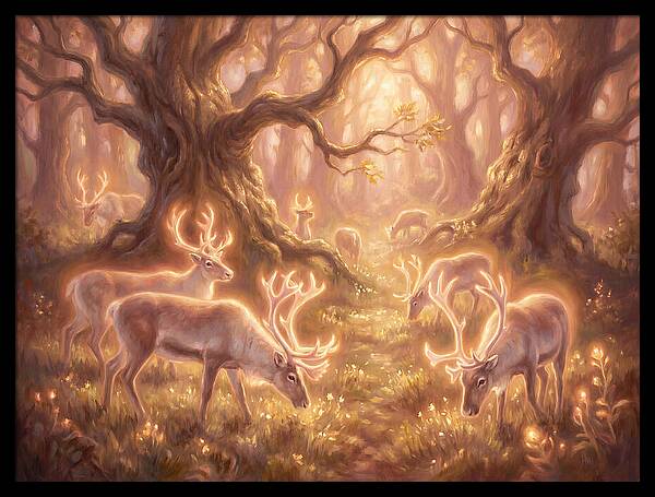 Reindeer In Enchanted Forest