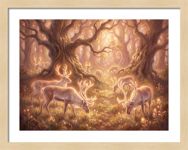 Reindeer In Enchanted Forest