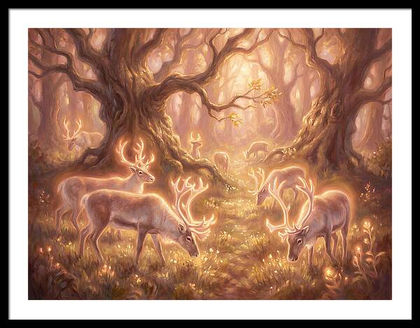 Reindeer In Enchanted Forest
