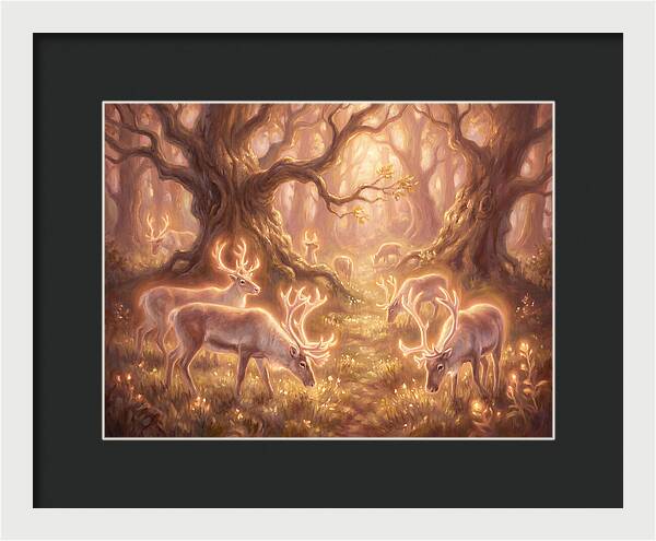 Reindeer In Enchanted Forest