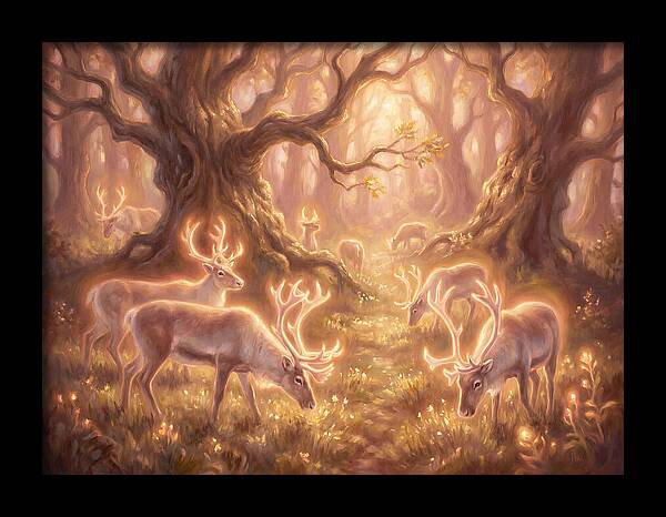 Reindeer In Enchanted Forest