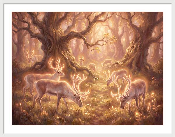 Reindeer In Enchanted Forest