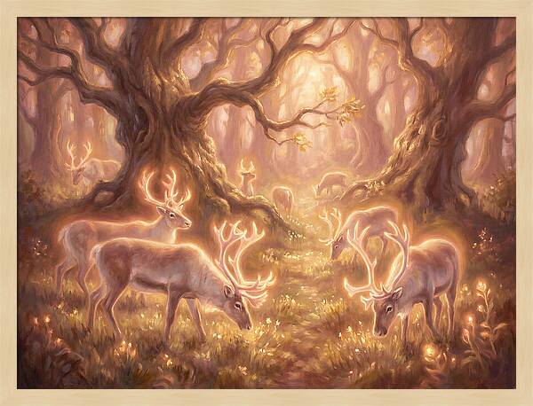 Reindeer In Enchanted Forest