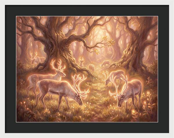 Reindeer In Enchanted Forest