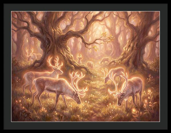 Reindeer In Enchanted Forest