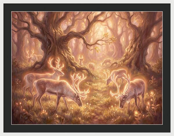 Reindeer In Enchanted Forest