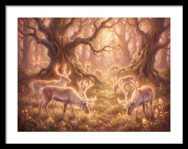 Reindeer In Enchanted Forest