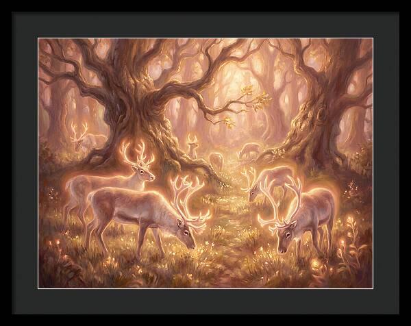 Reindeer In Enchanted Forest