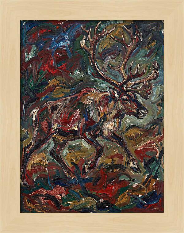 Reindeer In Expressionist Style