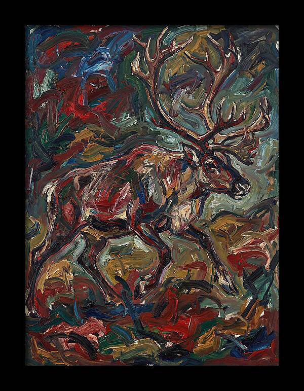 Reindeer In Expressionist Style