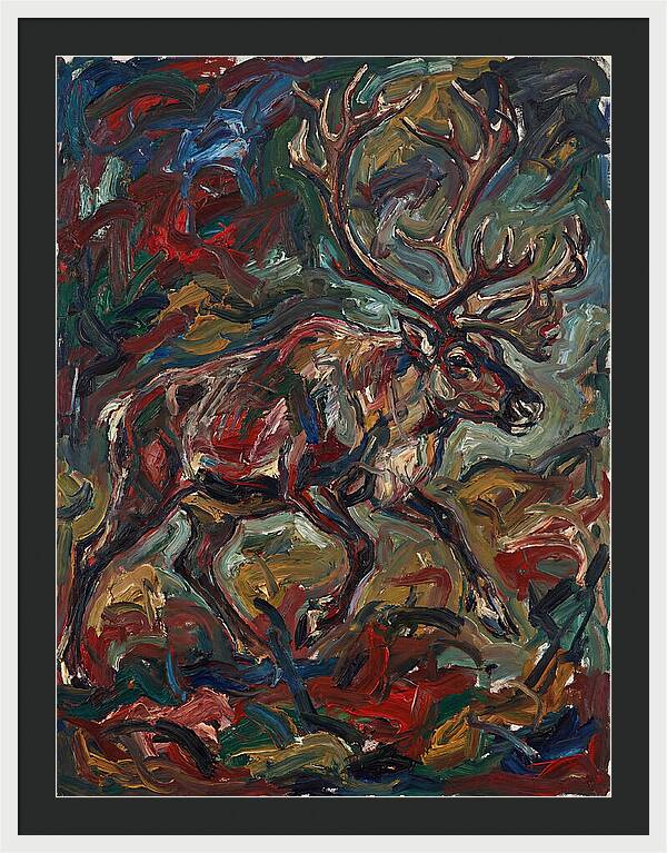 Reindeer In Expressionist Style
