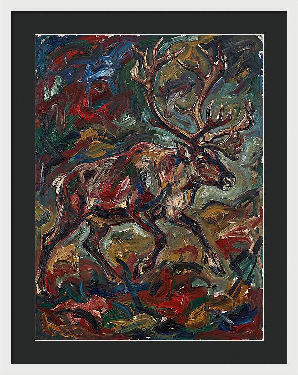 Reindeer In Expressionist Style