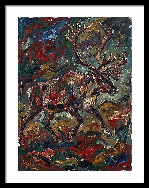 Reindeer In Expressionist Style