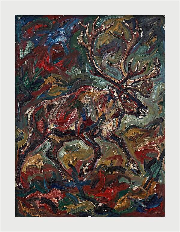 Reindeer In Expressionist Style